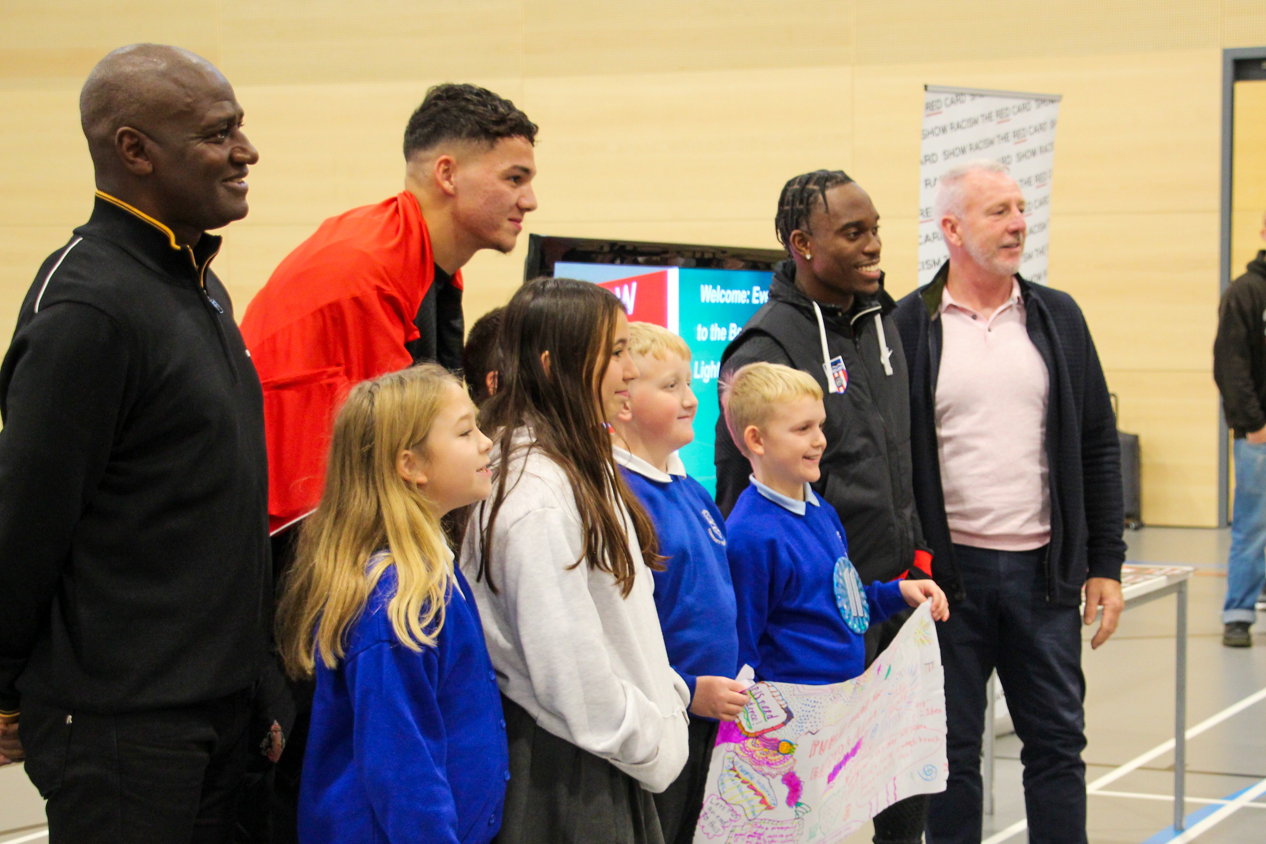 SAFC players join school children on Show Racism the Red Card workshop