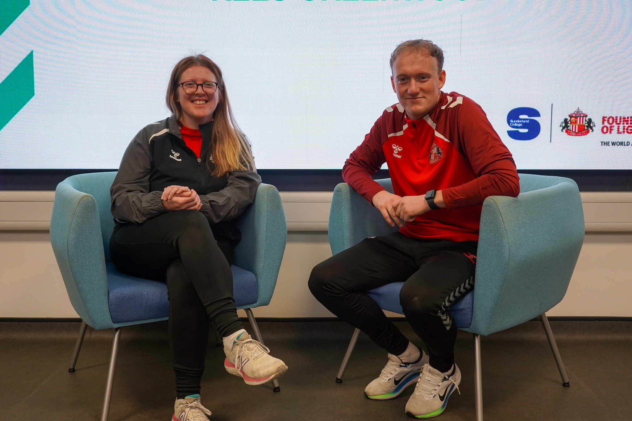 Former Sunderland AFC man Rees Greenwood chats to Foundation of Light scholars