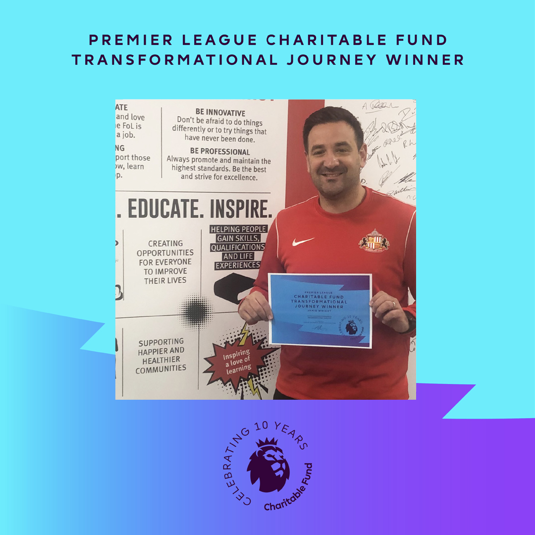 Foundation boss recognised for outstanding contribution by Premier League Charitable Fund