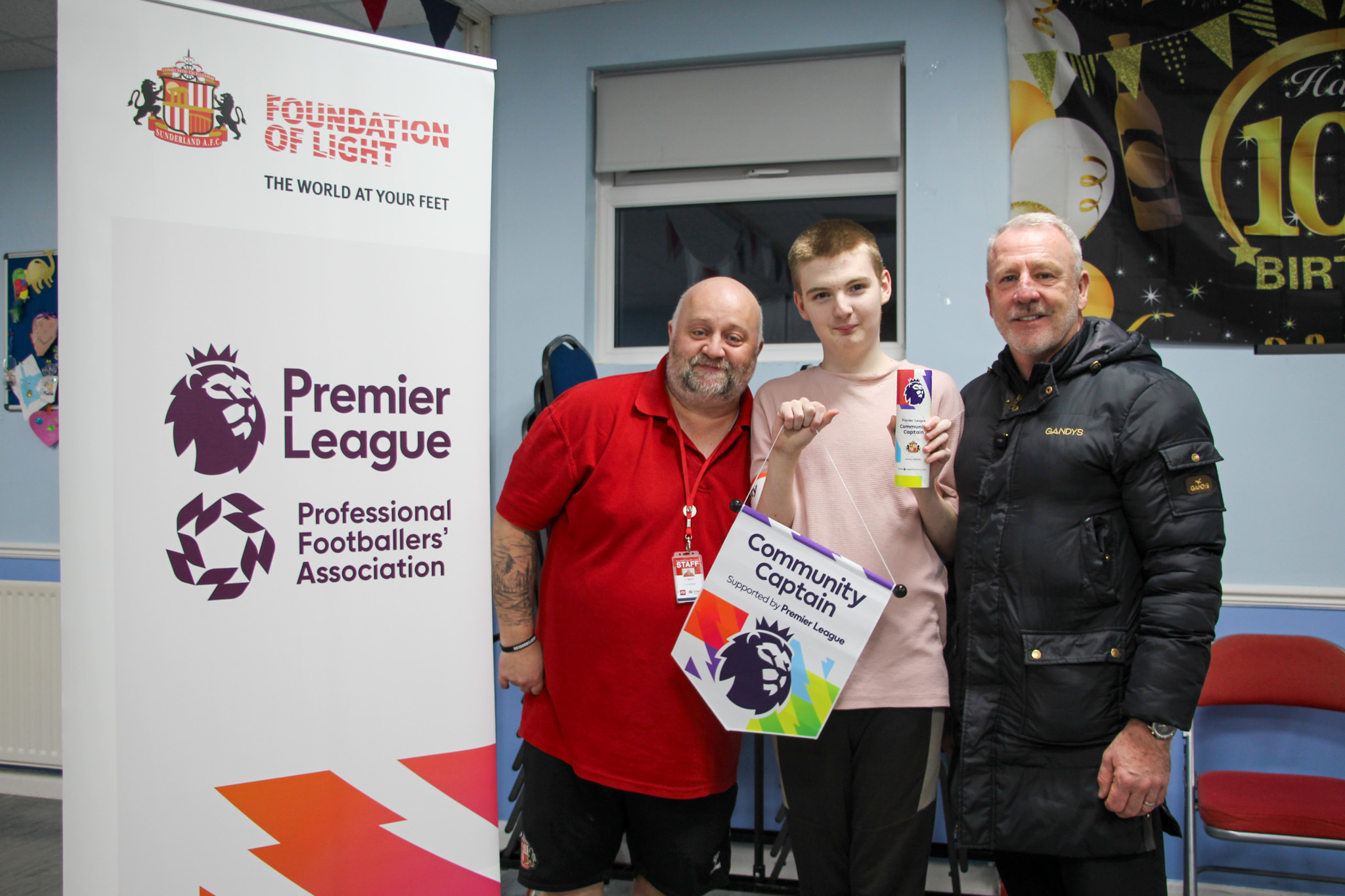 Community Captain Bobby honoured by Sunderland Legend Kevin Ball