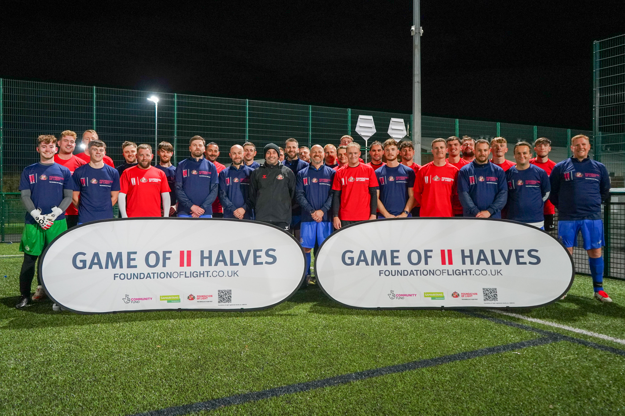 Foundation of Light take on Northumbria Police in Game of II Halves charity match