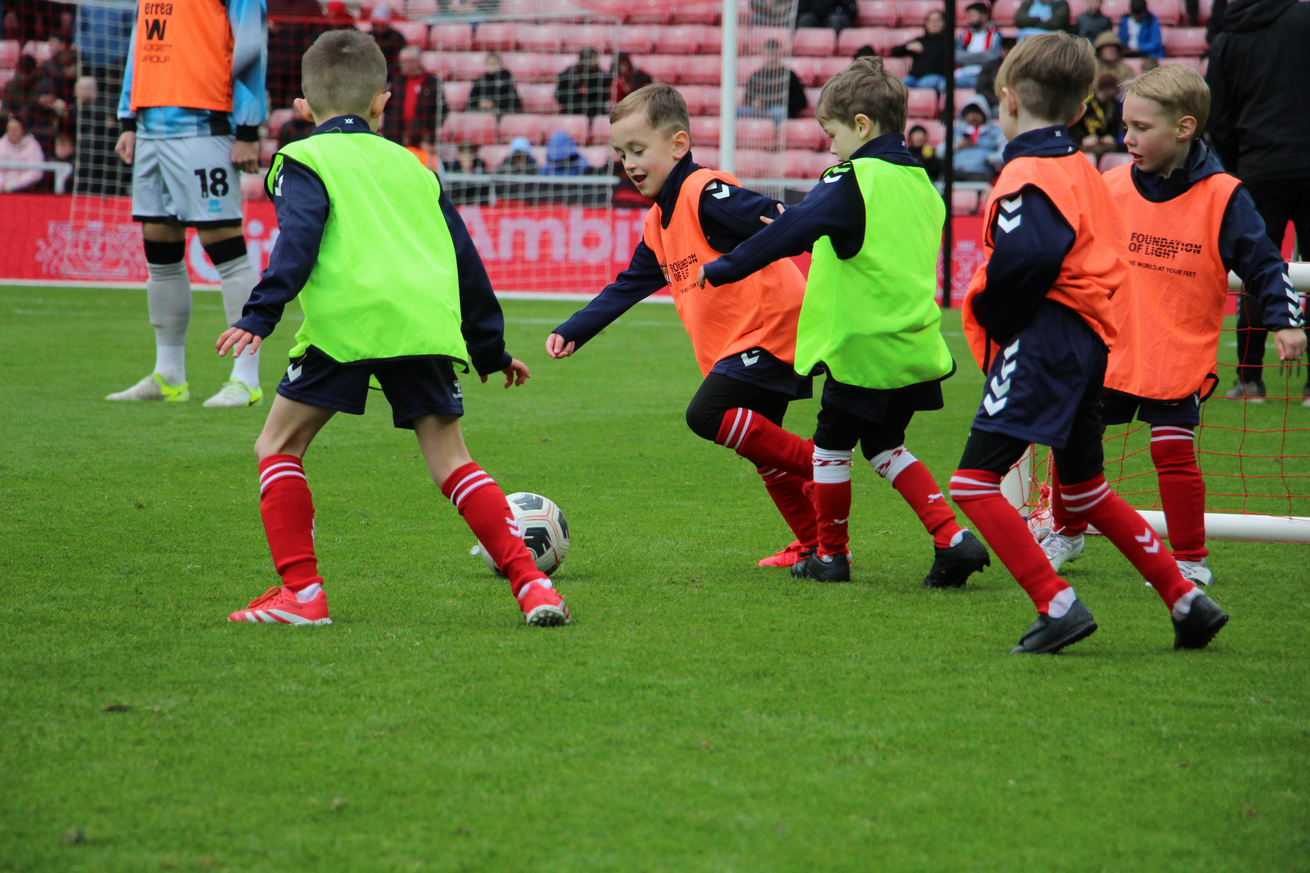 Chance for kids to play on the Stadium of Light pitch