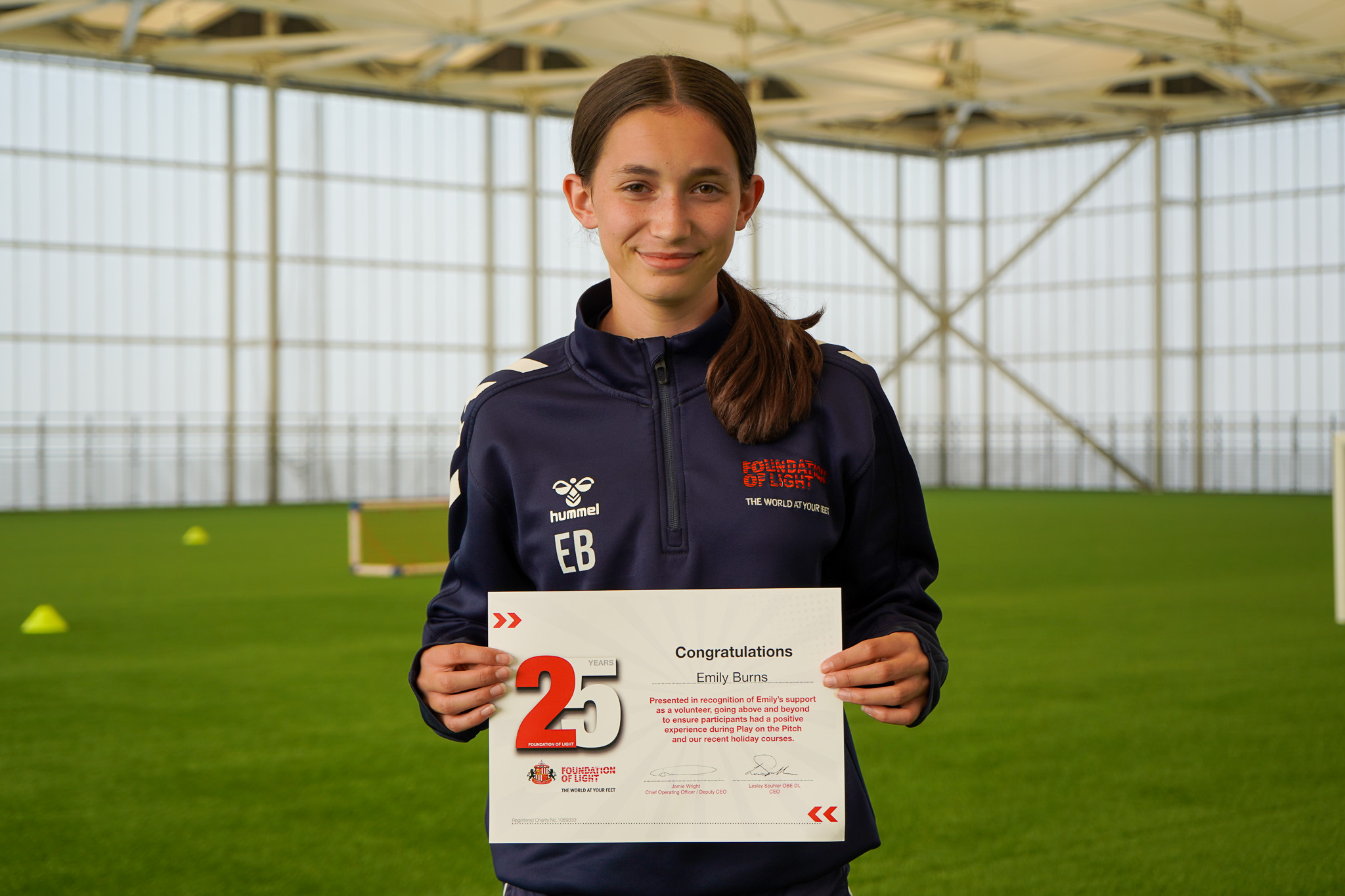 Wear 25: Emily turns passion for football into coaching experience